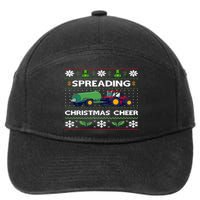 Spreading Christmas Cheer Farm Tractor Farmer 7-Panel Snapback Hat