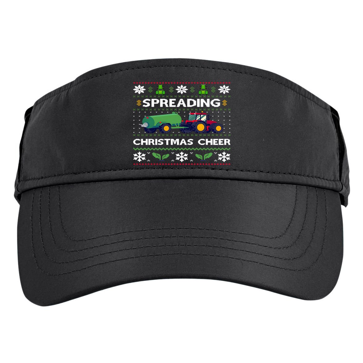 Spreading Christmas Cheer Farm Tractor Farmer Adult Drive Performance Visor