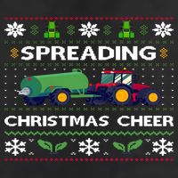 Spreading Christmas Cheer Farm Tractor Farmer Adult Drive Performance Visor