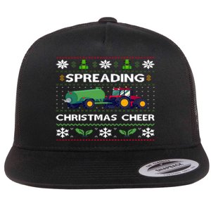 Spreading Christmas Cheer Farm Tractor Farmer Flat Bill Trucker Hat