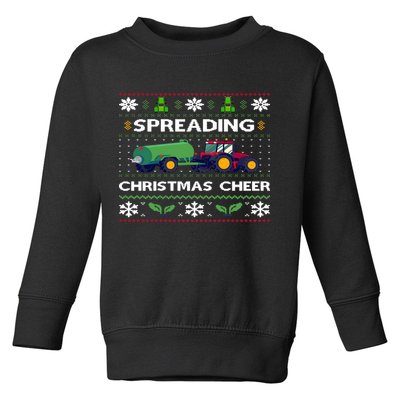Spreading Christmas Cheer Farm Tractor Farmer Toddler Sweatshirt