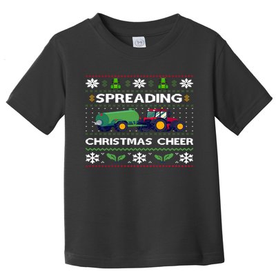 Spreading Christmas Cheer Farm Tractor Farmer Toddler T-Shirt