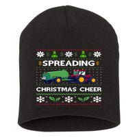 Spreading Christmas Cheer Farm Tractor Farmer Short Acrylic Beanie