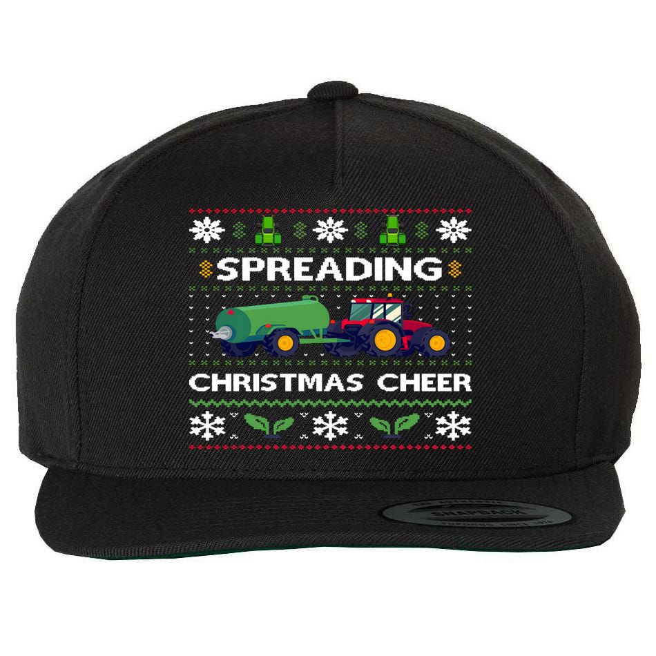 Spreading Christmas Cheer Farm Tractor Farmer Wool Snapback Cap