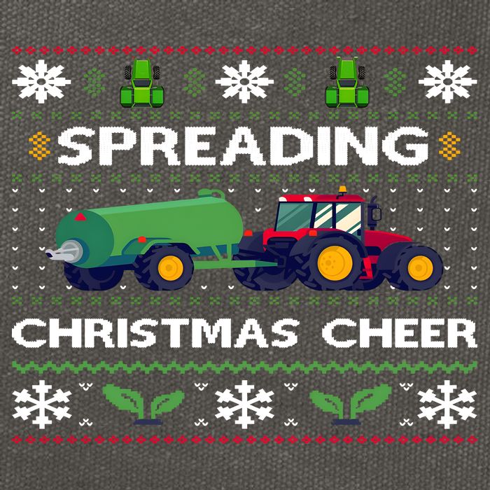 Spreading Christmas Cheer Farm Tractor Farmer Cotton Canvas Backpack