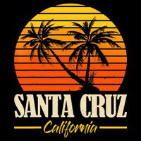 Santa Cruz California Retro Vintage Sunset Beach 70s 80s Bucket Hat