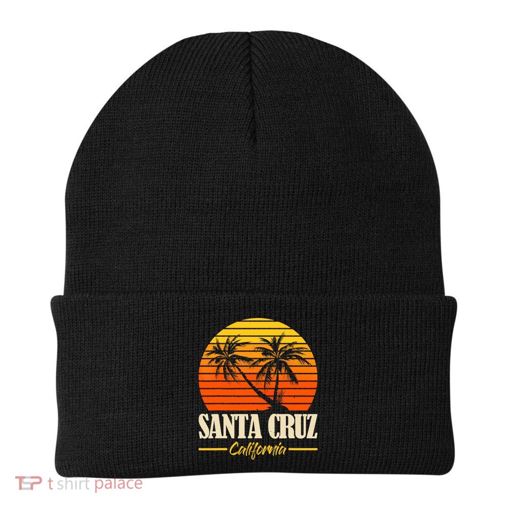 Santa Cruz California Retro Vintage Sunset Beach 70s 80s Beanie