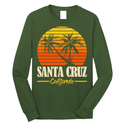 Santa Cruz California Retro Vintage Sunset Beach 70s 80s Long Sleeve Shirt