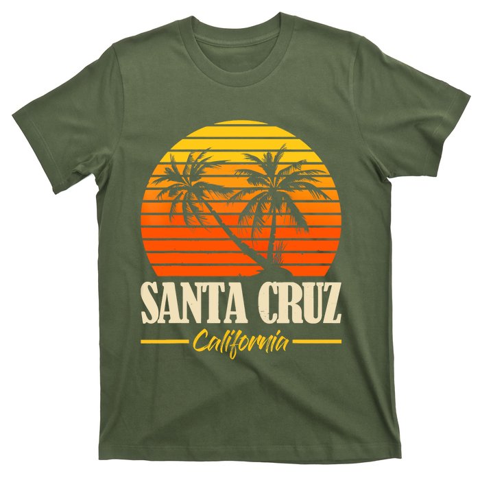 Santa Cruz California Retro Vintage Sunset Beach 70s 80s T-Shirt