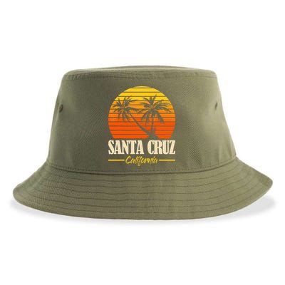 Santa Cruz California Retro Vintage Sunset Beach 70s 80s Sustainable Bucket Hat