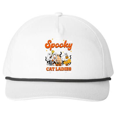 Spooky Childless Cat Ladies Halloween Kamala Harris 2024 Snapback Five-Panel Rope Hat