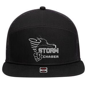 Storm Chaser Cool Electric Lightning Tornado Weather 7 Panel Mesh Trucker Snapback Hat