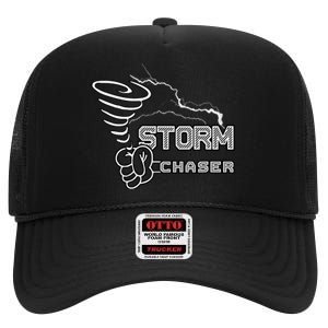 Storm Chaser Cool Electric Lightning Tornado Weather High Crown Mesh Back Trucker Hat