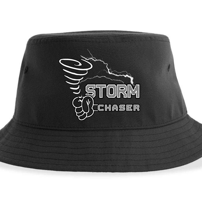 Storm Chaser Cool Electric Lightning Tornado Weather Sustainable Bucket Hat