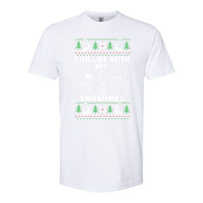 Snowman Christmas Chillin With My Snowmies Ugly Gift Family Softstyle CVC T-Shirt