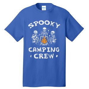 Spooky Camping Crew Halloween Camping Skeleton Campsite Gift Tall T-Shirt