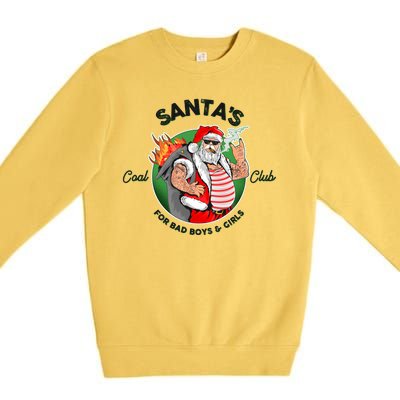 Santa's Coal Club For Bad Boys And Girls Premium Crewneck Sweatshirt