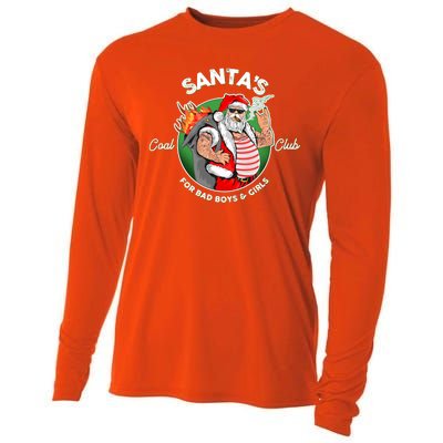 Santa's Coal Club For Bad Boys And Girls Cooling Performance Long Sleeve Crew