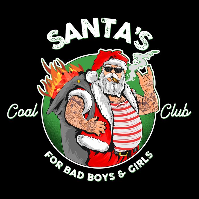 Santa's Coal Club For Bad Boys And Girls Bucket Hat