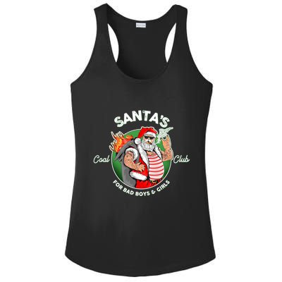 Santa's Coal Club For Bad Boys And Girls Ladies PosiCharge Competitor Racerback Tank