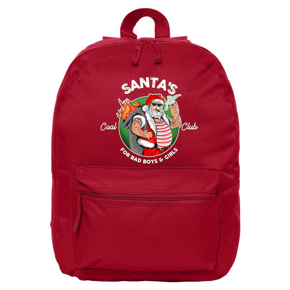 Santa's Coal Club For Bad Boys And Girls 16 in Basic Backpack