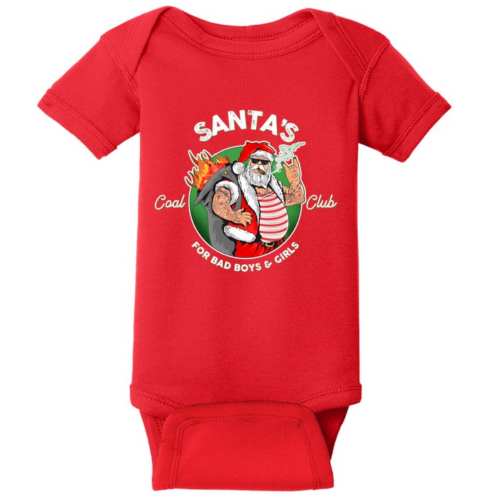 Santa's Coal Club For Bad Boys And Girls Baby Bodysuit