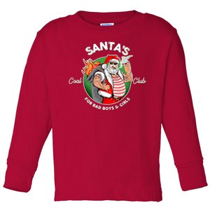 Santa's Coal Club For Bad Boys And Girls Toddler Long Sleeve Shirt