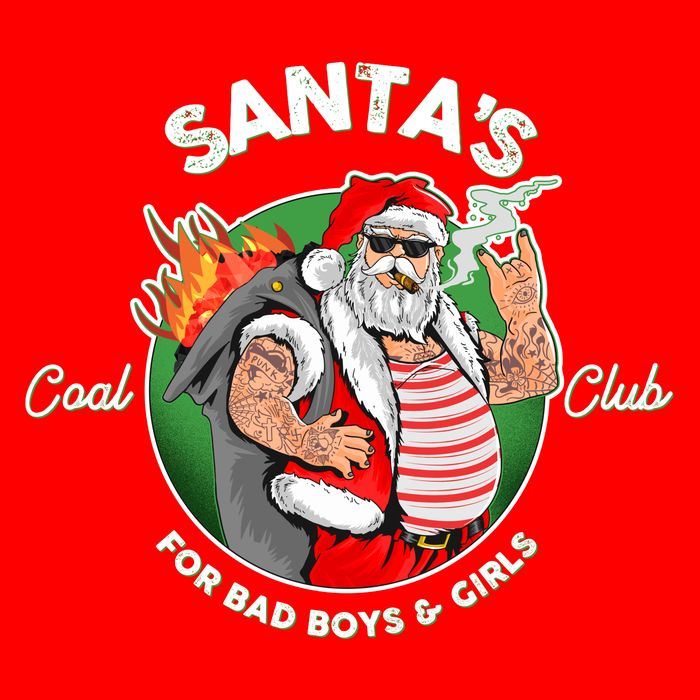 Santa's Coal Club For Bad Boys And Girls Visor