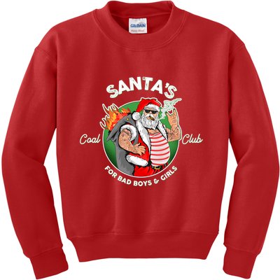 Santa's Coal Club For Bad Boys And Girls Kids Sweatshirt