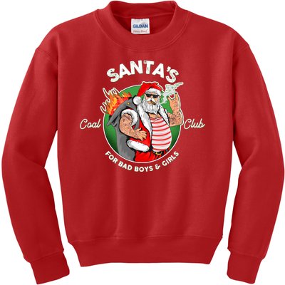 Santa's Coal Club For Bad Boys And Girls Kids Sweatshirt