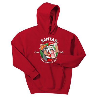 Santa's Coal Club For Bad Boys And Girls Kids Hoodie