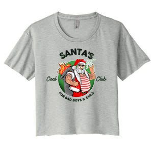 Santa's Coal Club For Bad Boys And Girls Women's Crop Top Tee