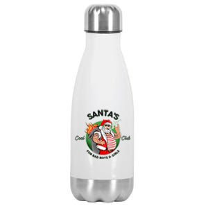 Santa's Coal Club For Bad Boys And Girls Stainless Steel Insulated Water Bottle