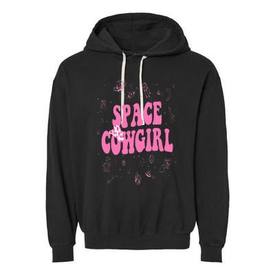 Space Cowgirl Costume For  Retro Groovy 70s Garment-Dyed Fleece Hoodie