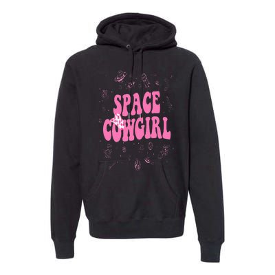 Space Cowgirl Costume For  Retro Groovy 70s Premium Hoodie