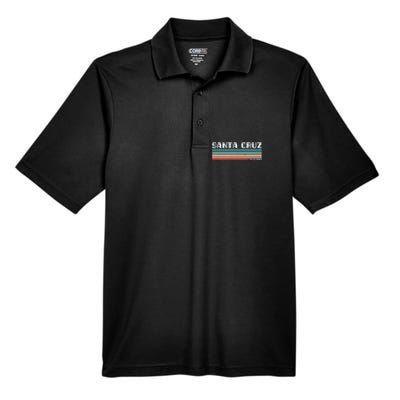 Santa Cruz California Retro Vintage Men's Origin Performance Pique Polo