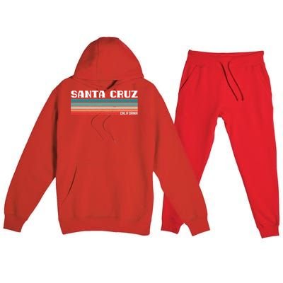 Santa Cruz California Retro Vintage Premium Hooded Sweatsuit Set