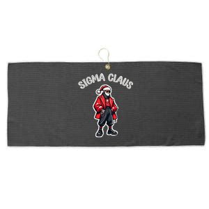 Sigma Claus Cool Santa Funny Christmas Rizz Rizzler Meme Large Microfiber Waffle Golf Towel