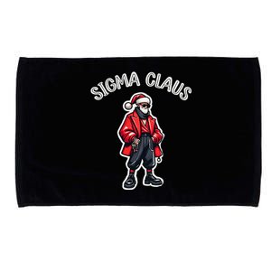 Sigma Claus Cool Santa Funny Christmas Rizz Rizzler Meme Microfiber Hand Towel