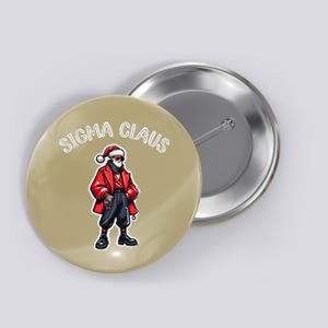 Sigma Claus Cool Santa Funny Christmas Rizz Rizzler Meme Button