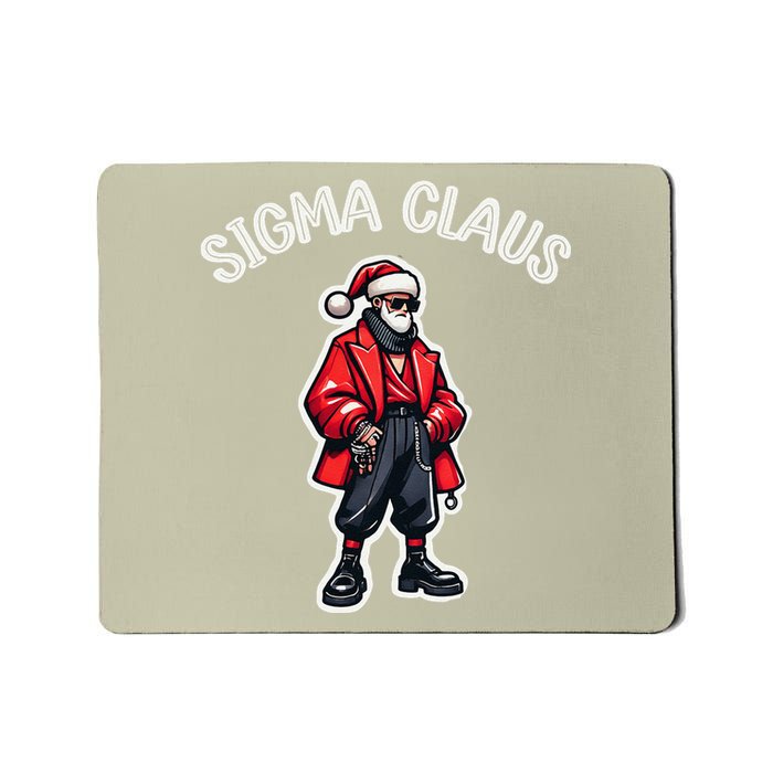 Sigma Claus Cool Santa Funny Christmas Rizz Rizzler Meme Mousepad