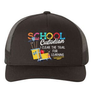 School Custodian Clear Trail Learning Janitor Appreciation Yupoong Adult 5-Panel Trucker Hat