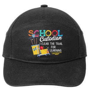 School Custodian Clear Trail Learning Janitor Appreciation 7-Panel Snapback Hat