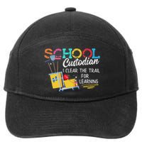 School Custodian Clear Trail Learning Janitor Appreciation 7-Panel Snapback Hat