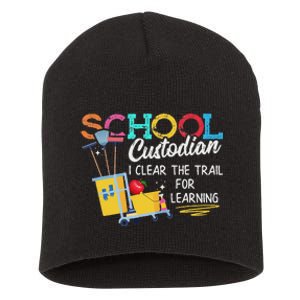 School Custodian Clear Trail Learning Janitor Appreciation Short Acrylic Beanie