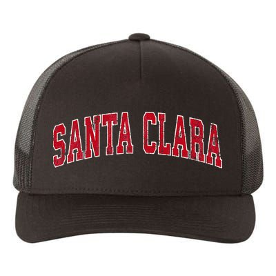 Santa Clara California Ca Vintage Sports Design Red Design Yupoong Adult 5-Panel Trucker Hat