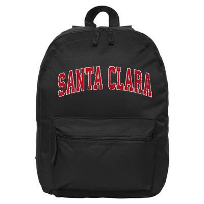 Santa Clara California Ca Vintage Sports Design Red Design 16 in Basic Backpack