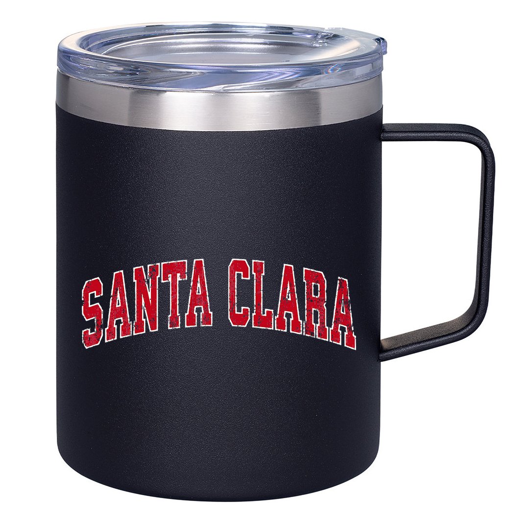 Santa Clara California Ca Vintage Sports Design Red Design 12oz Stainless Steel Coffee Mug