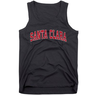 Santa Clara California Ca Vintage Sports Design Red Design Tank Top