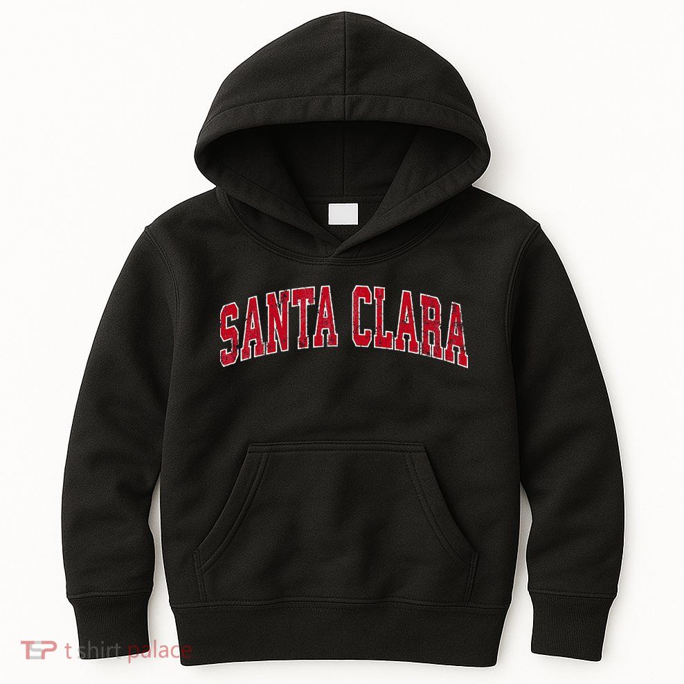 Santa Clara California Ca Vintage Sports Design Red Design Kids Hoodie
